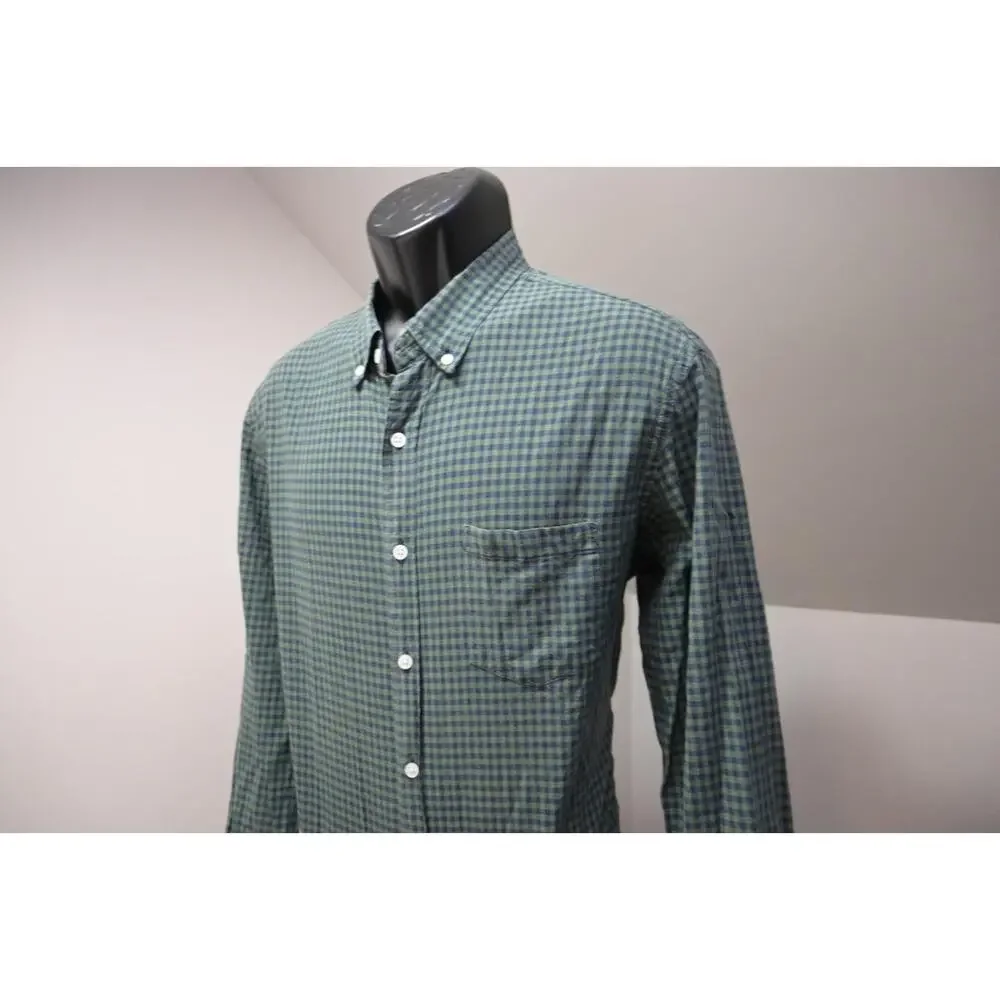 J Crew Flex Wash Dress Shirt Slim Fit Plaid Button Up Long Sleeve Mens Sz‎ Large